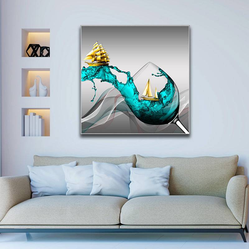 Azure Nautical Elegance Canvas Art