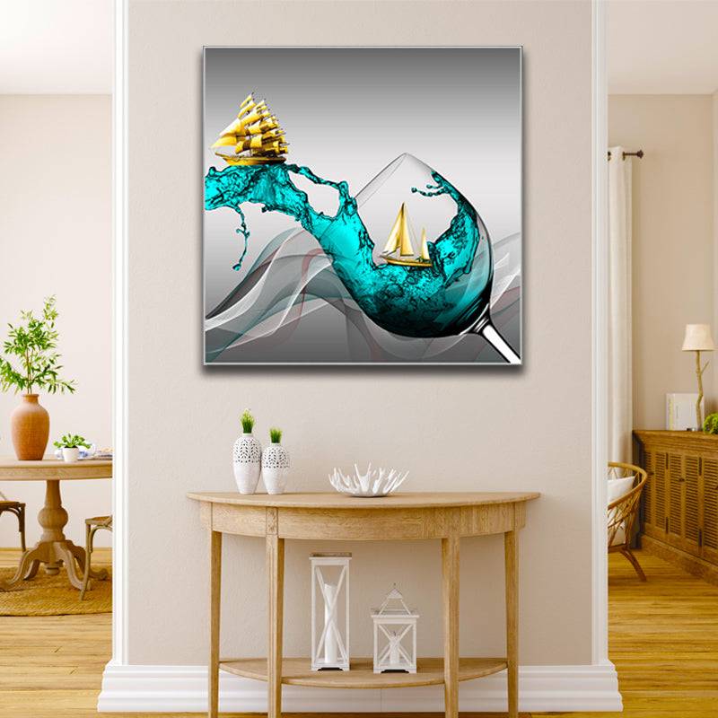 Azure Nautical Elegance Canvas Art