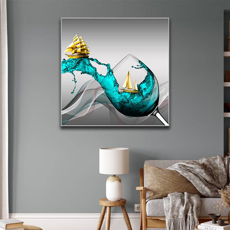 Azure Nautical Elegance Canvas Art