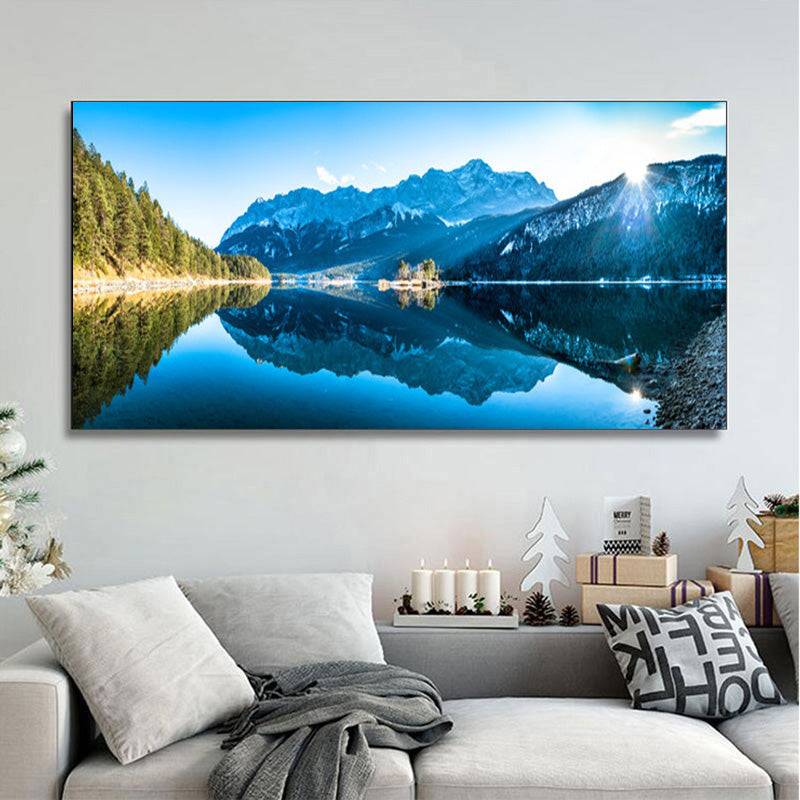 Azure Peaks - Reflections of Serenity Canvas Art