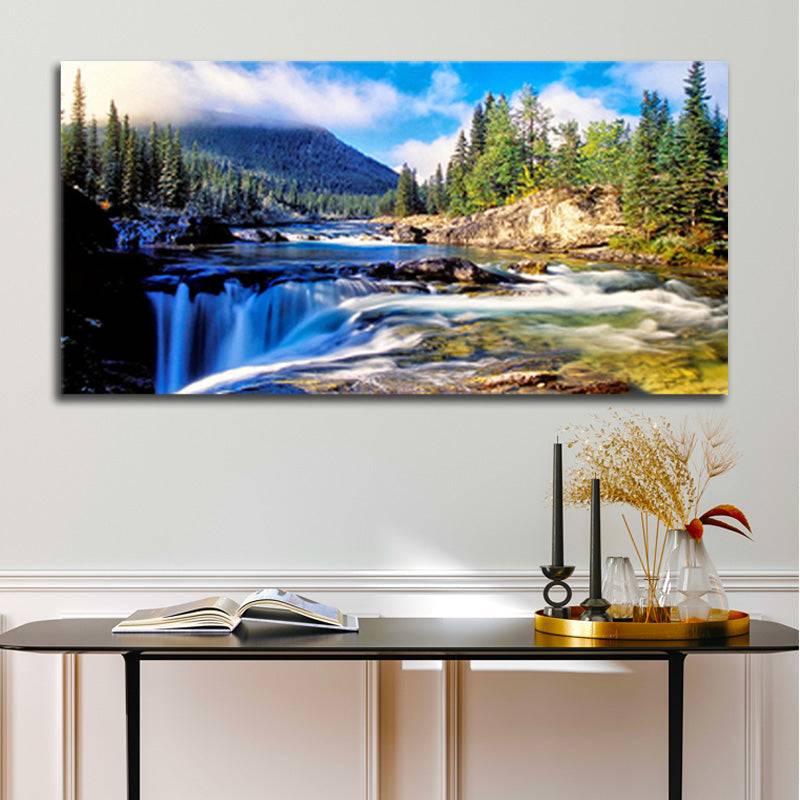 Cascading Mountain Stream Canvas Art