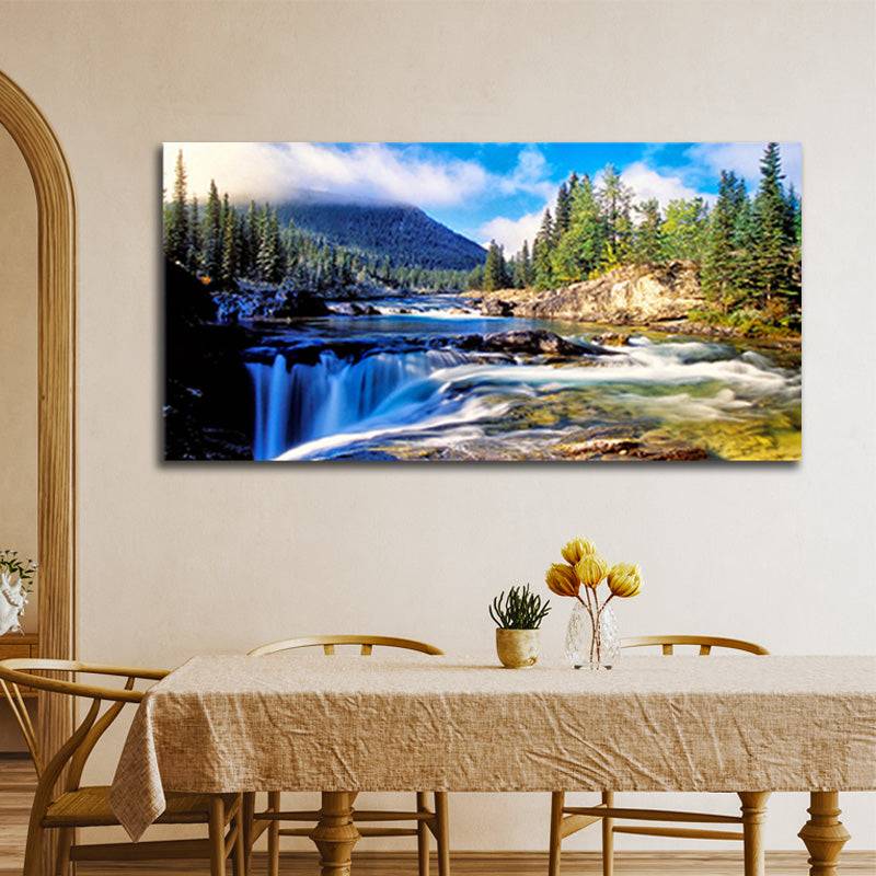 Cascading Mountain Stream Canvas Art