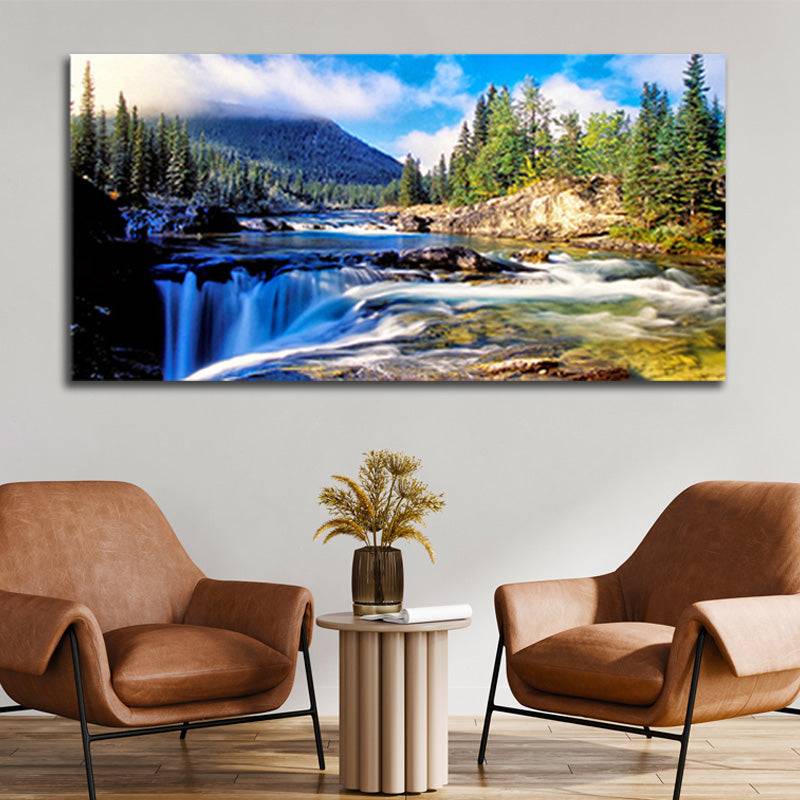 Cascading Mountain Stream Canvas Art