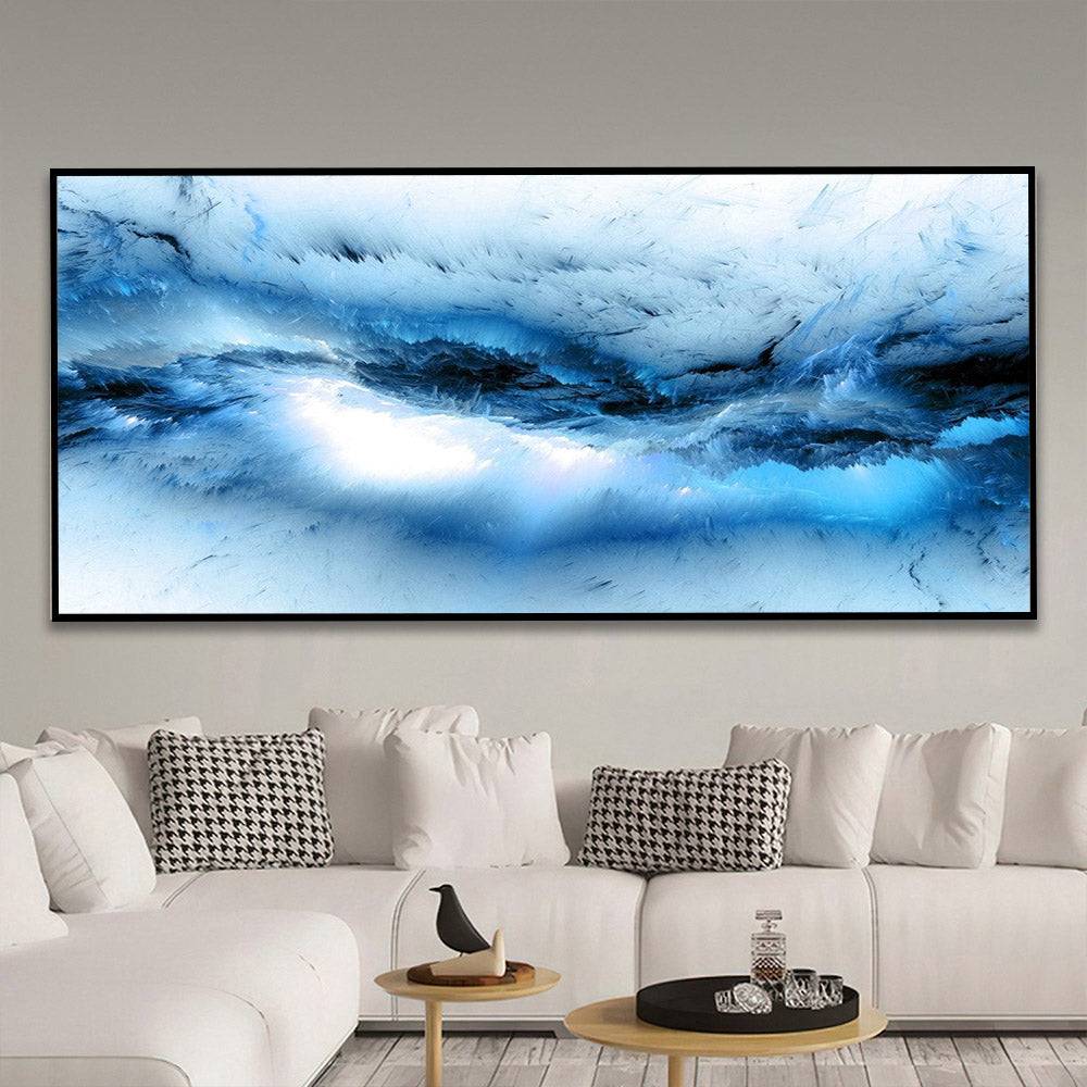 Celestial Azure Whispers Canvas Art