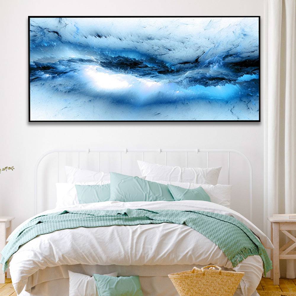 Celestial Azure Whispers Canvas Art