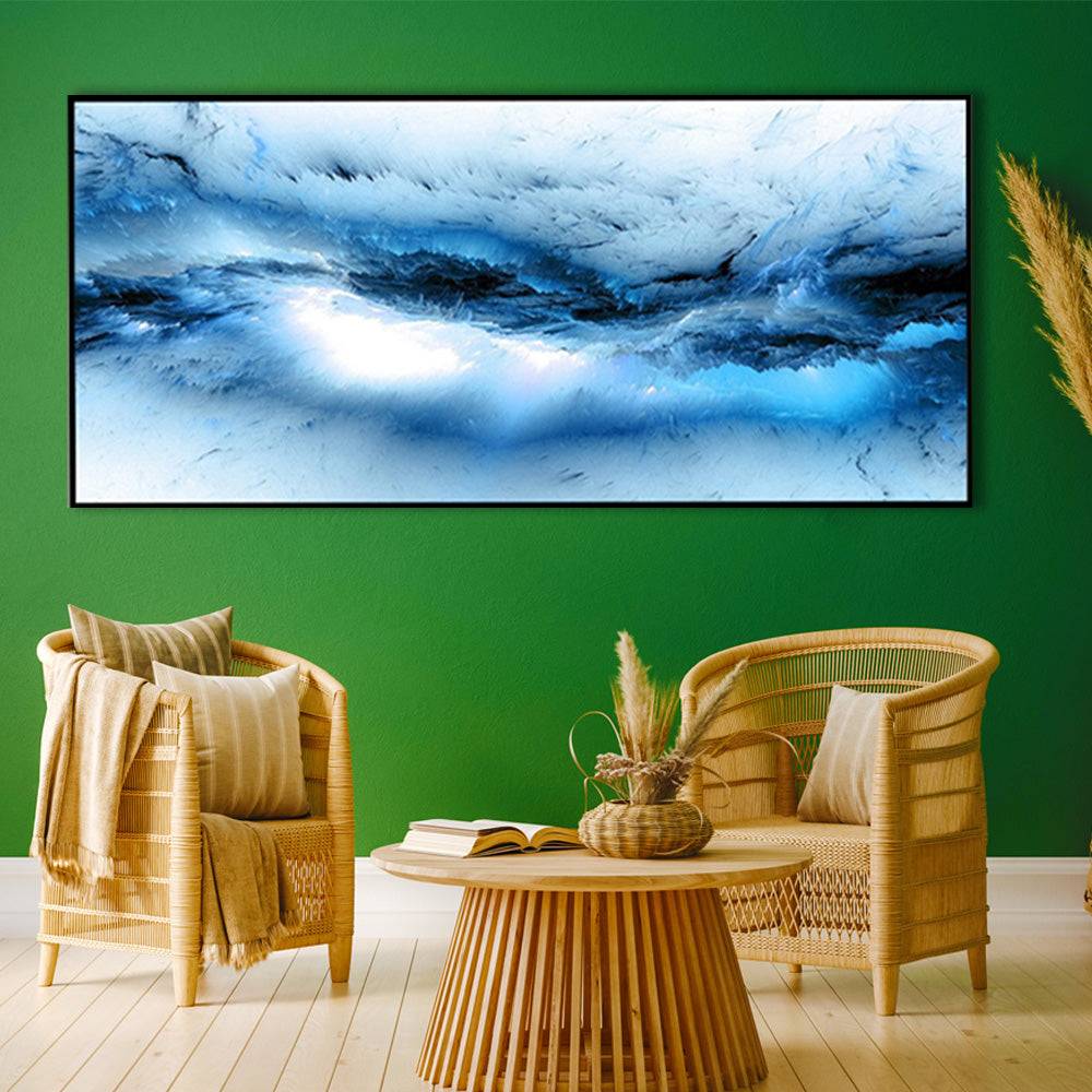 Celestial Azure Whispers Canvas Art