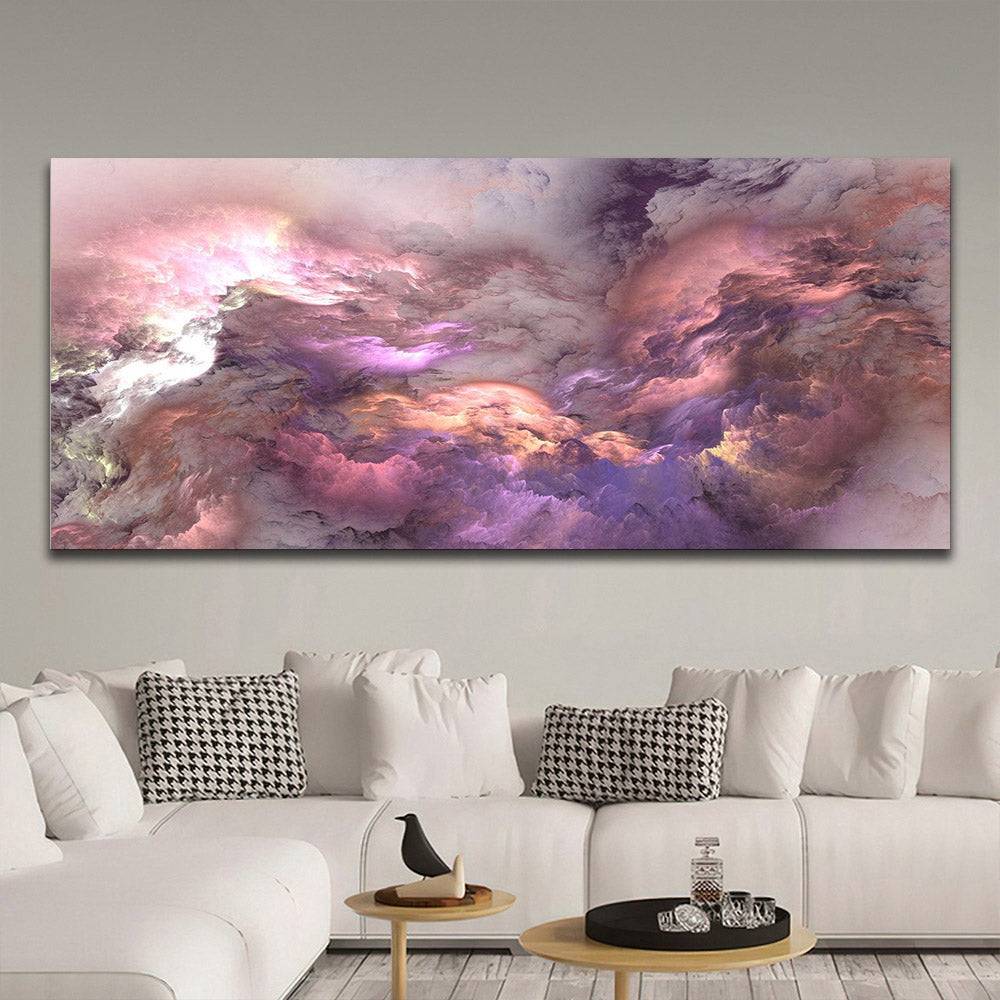 Celestial Rose Nebula Canvas Art