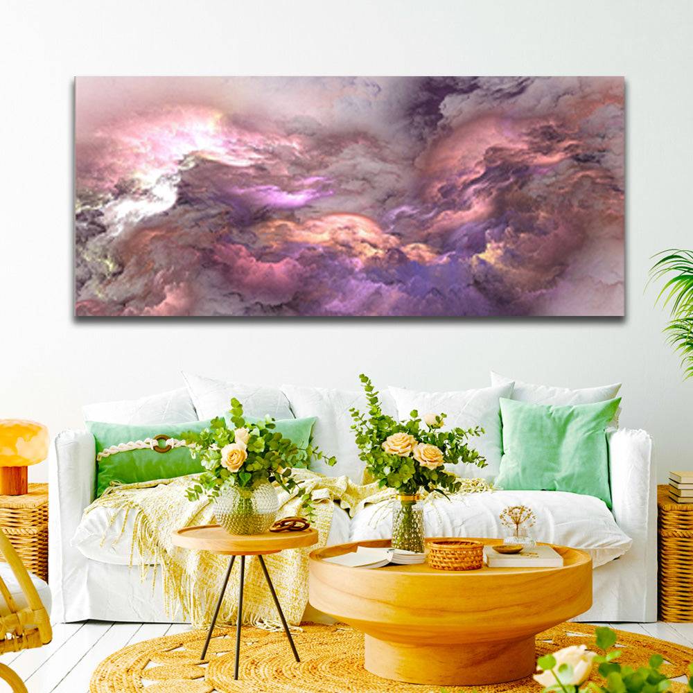 Celestial Rose Nebula Canvas Art