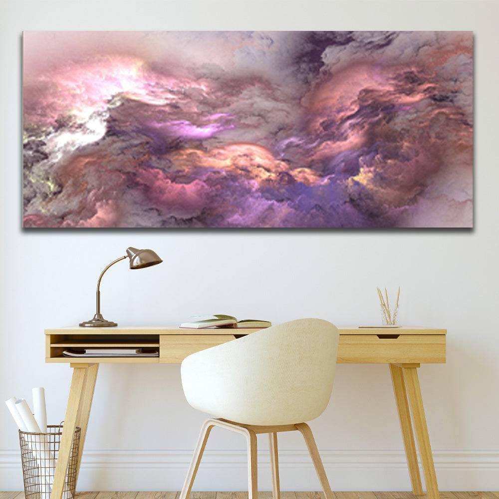 Celestial Rose Nebula Canvas Art