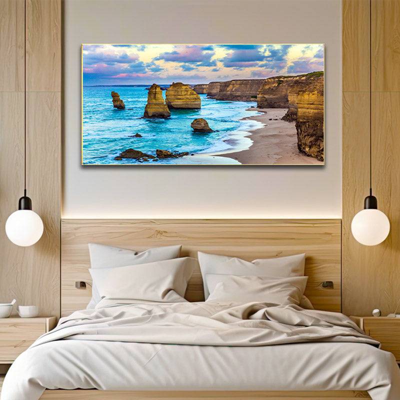 Coastal Symphony - Serene Sea and Cliffs Canvas Art