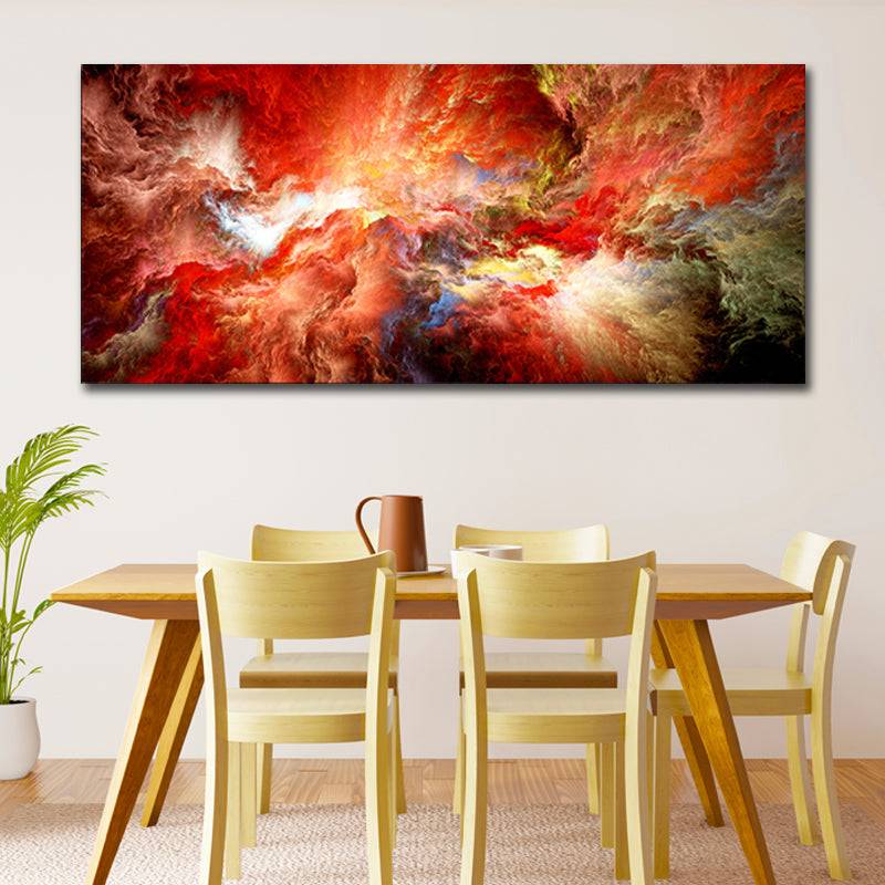 Crimson Spiral Nebula Canvas Art