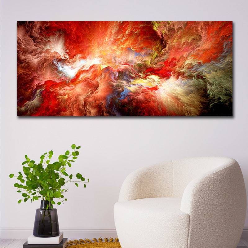 Crimson Spiral Nebula Canvas Art