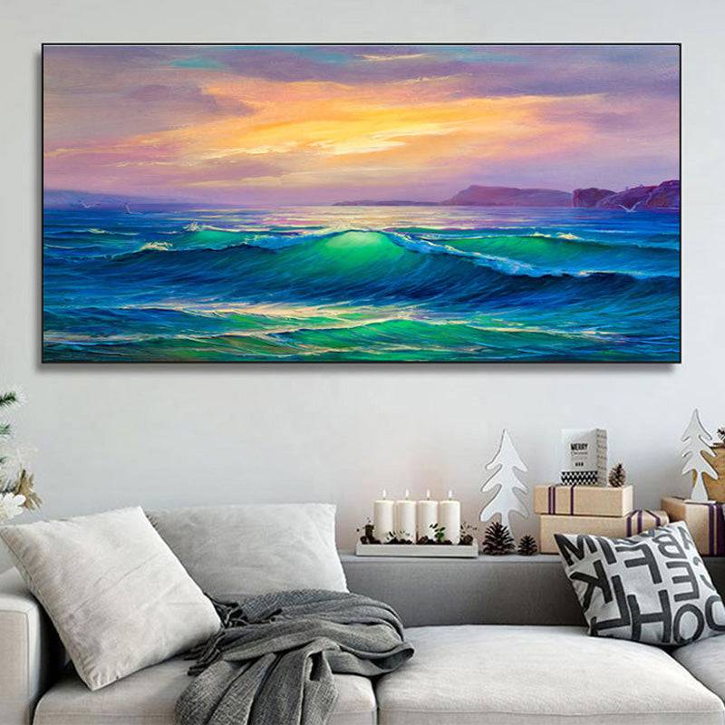 Dusk's Ocean Dance  Canvas Art