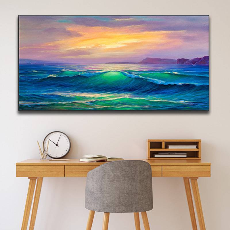 Dusk's Ocean Dance  Canvas Art