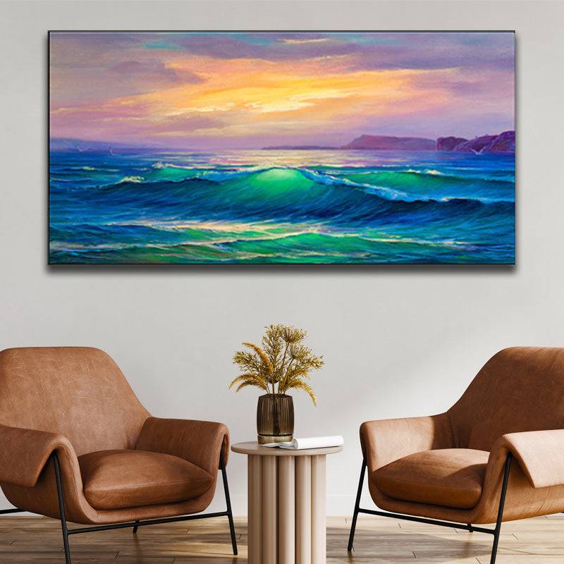 Dusk's Ocean Dance  Canvas Art