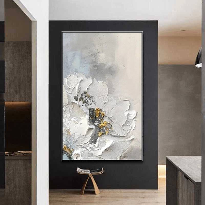 Elegance in Black and Gold Canvas Oil Painting