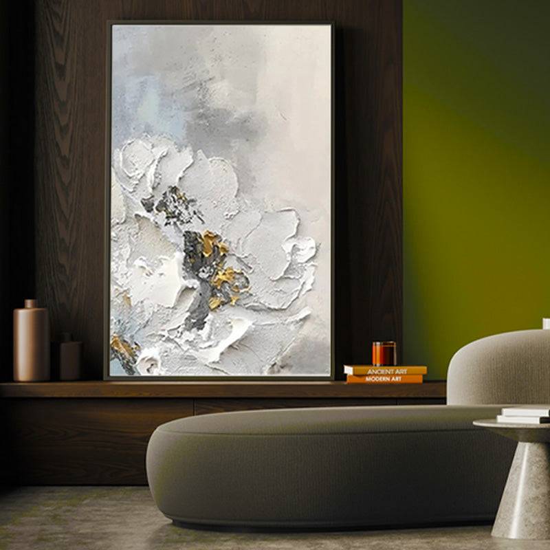 Elegance in Black and Gold Canvas Oil Painting