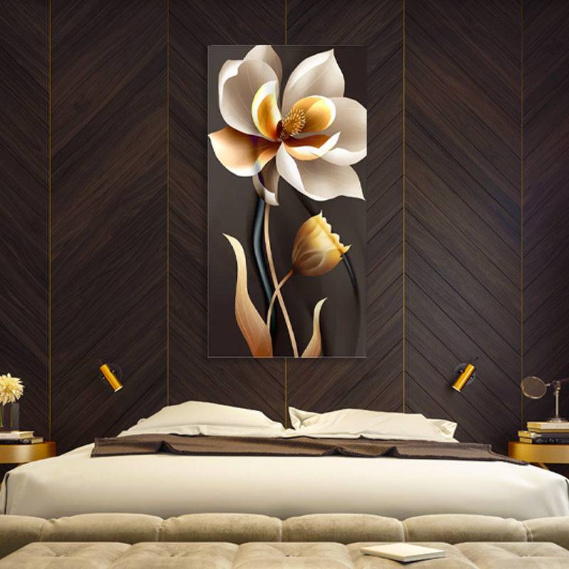 Elegant Beige Bloom Canvas Art