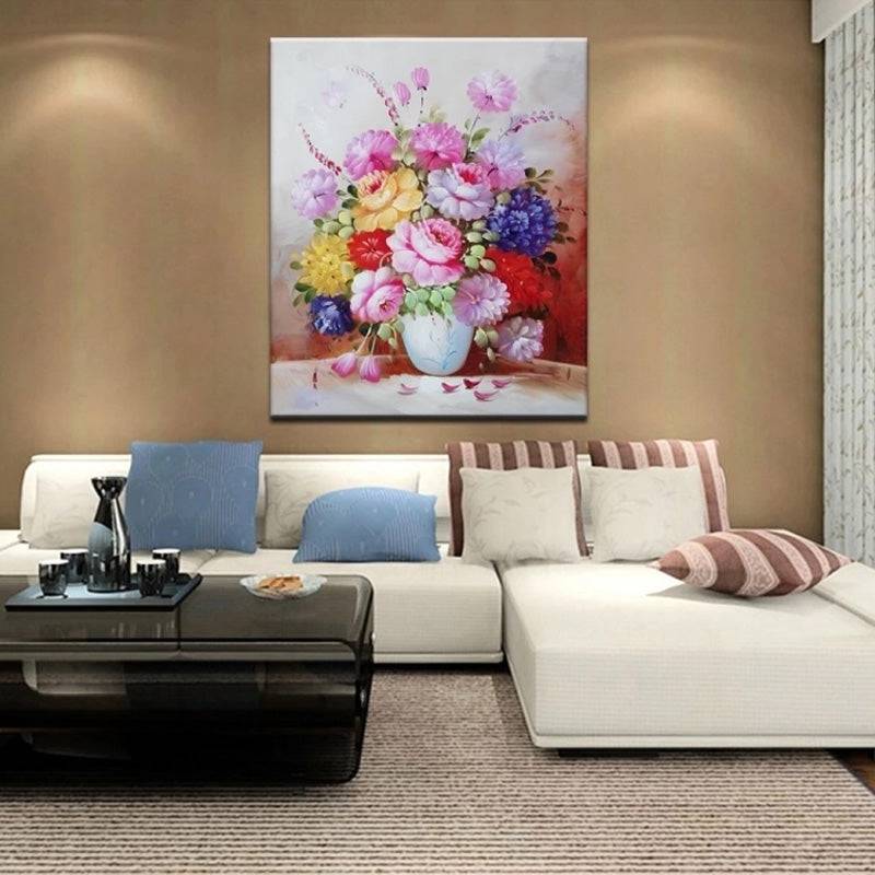 Floral Harmony Elegance Canvas Oil Painting