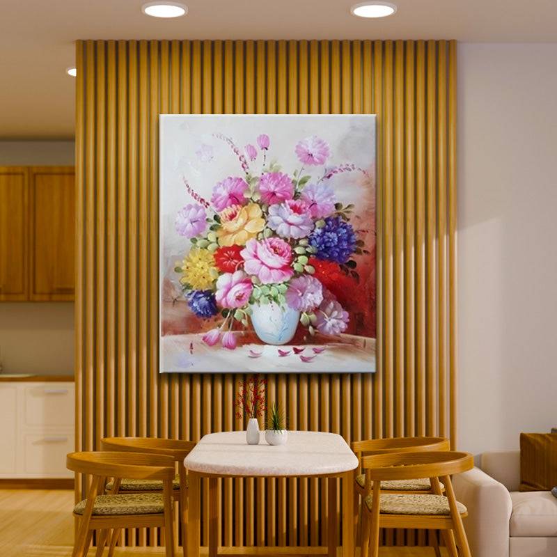 Floral Harmony Elegance Canvas Oil Painting