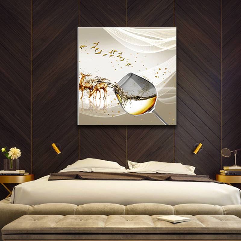 Gilded Champagne Symphony Canvas Art