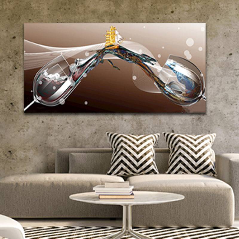 Gilded Fluid Symphony Canvas Art