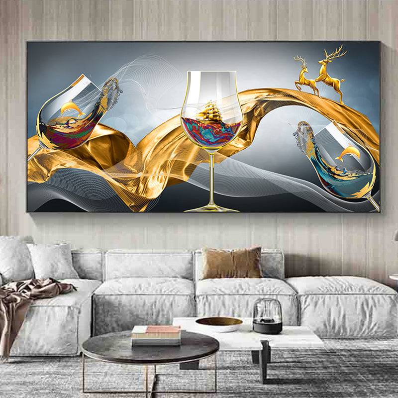 Gilded Marine Ballet Canvas Art