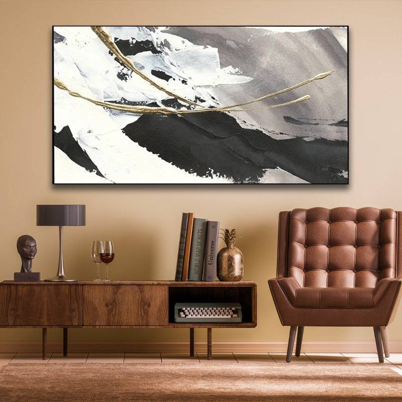 Gilded Monochrome Symphony Canvas Oil Painting