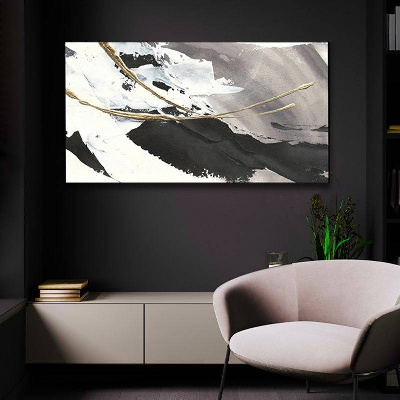 Gilded Monochrome Symphony Canvas Oil Painting