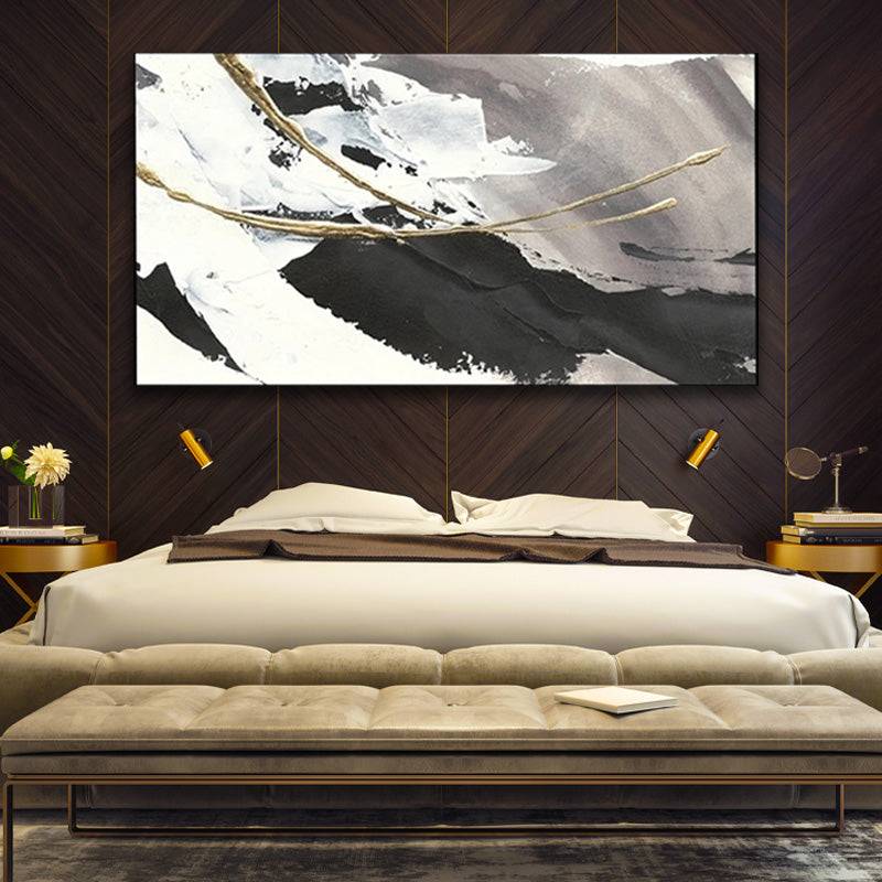 Gilded Monochrome Symphony Canvas Oil Painting