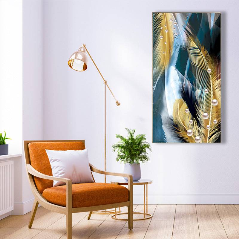 Gilded Plumage Symphony Canvas Art