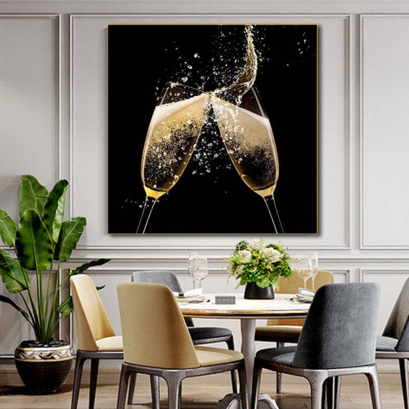 Golden Fizz Fusion Canvas Art