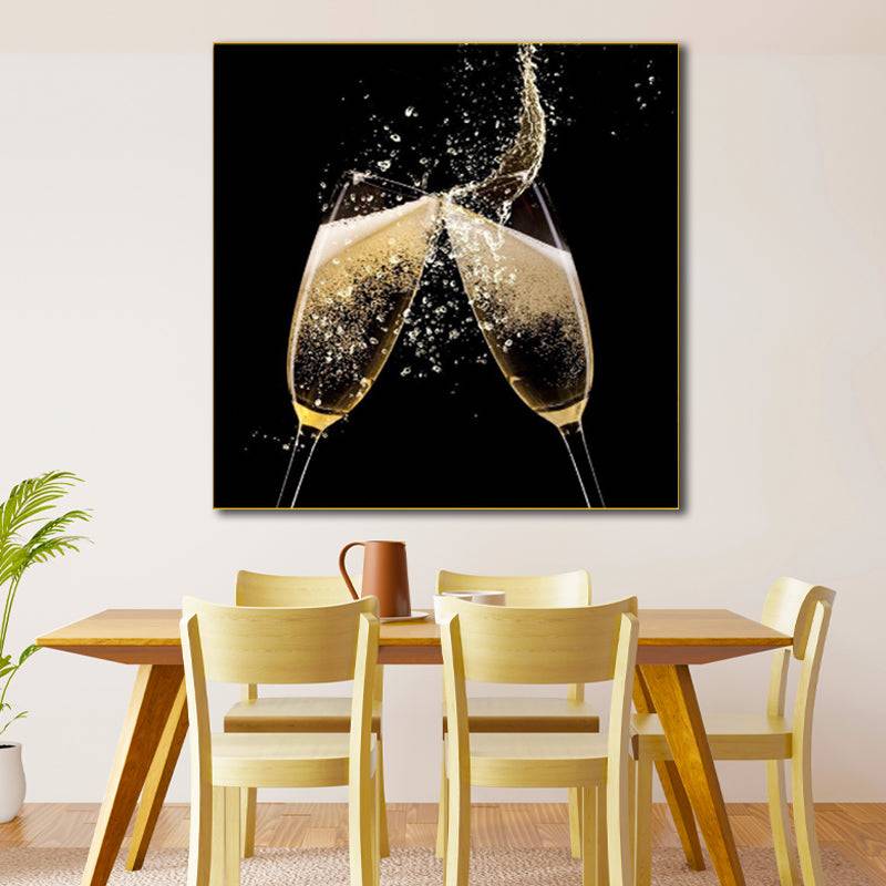 Golden Fizz Fusion Canvas Art