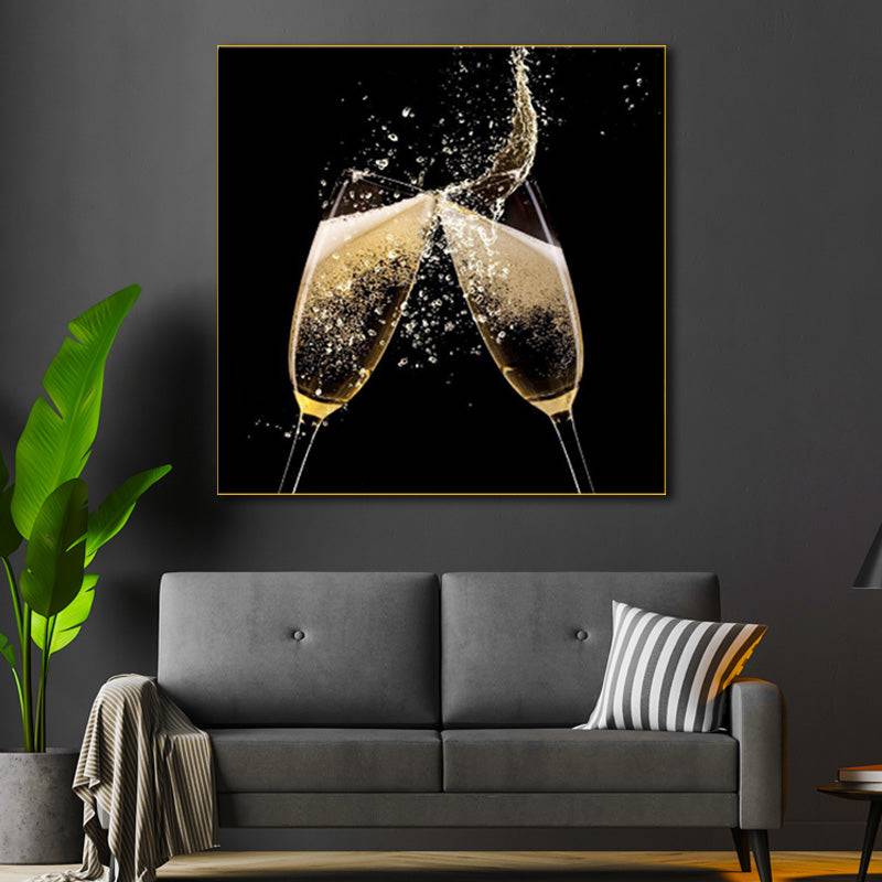 Golden Fizz Fusion Canvas Art