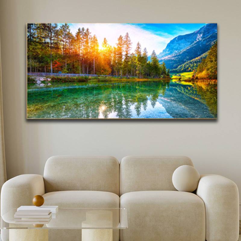 Golden Foliage Reflections Canvas Art