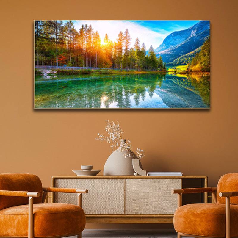 Golden Foliage Reflections Canvas Art