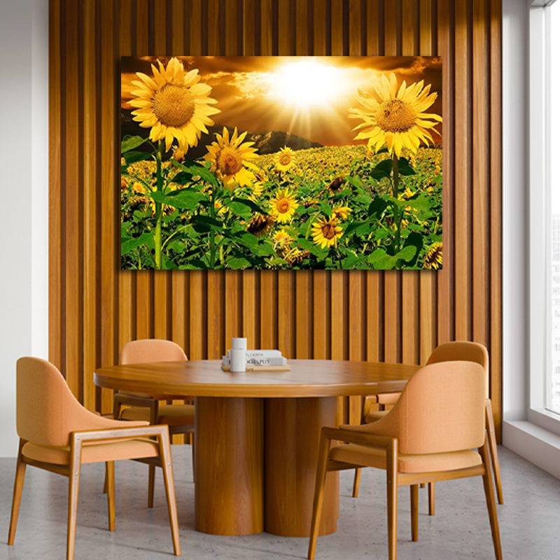 Golden Sunflower Radiance Canvas Art