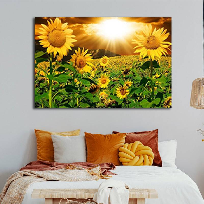 Golden Sunflower Radiance Canvas Art