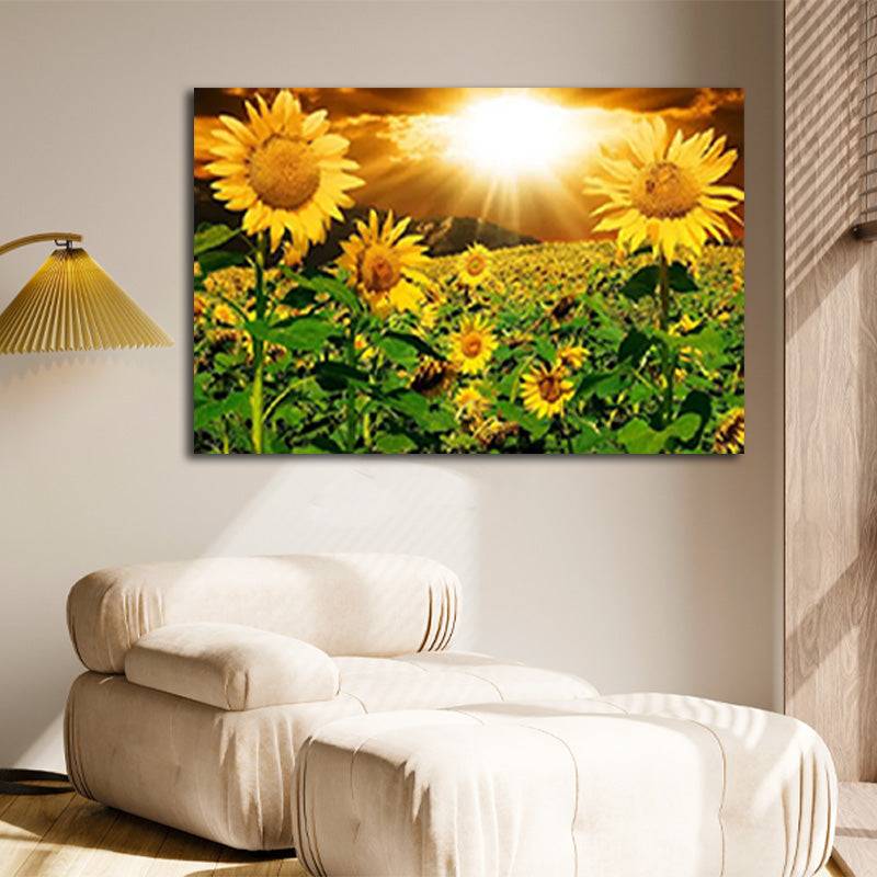 Golden Sunflower Radiance Canvas Art