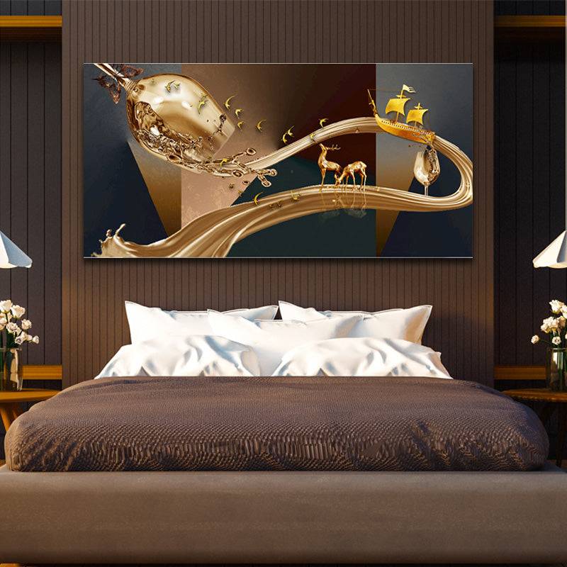 Golden Tide Journey Canvas Art