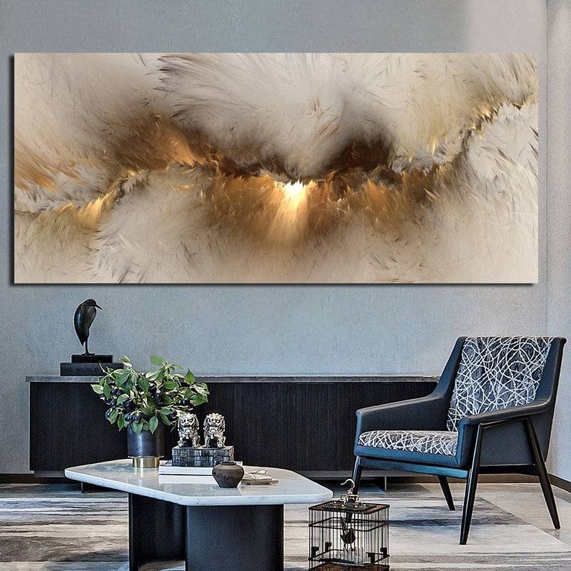 Celestial Golden Veil Canvas ArtCelestial Golden Veil Canvas Art