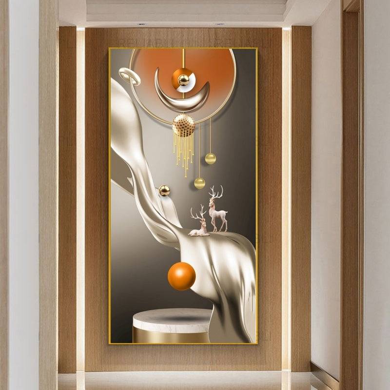 Radiant Reindeer Harmony Canvas Art