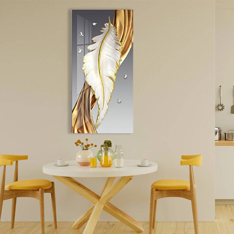 Ivory and Gold Celestial Symphony Canvas Art