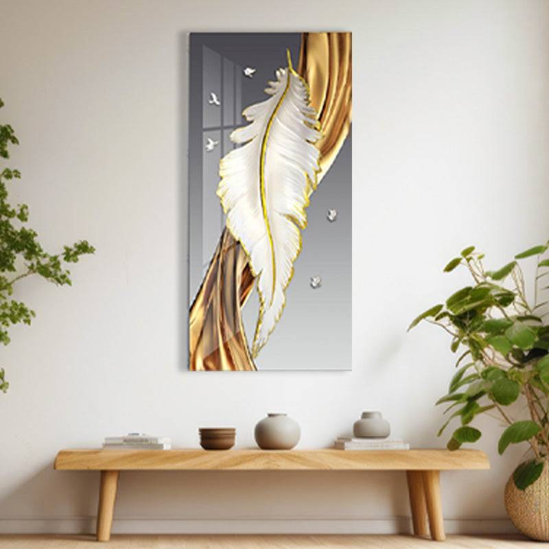 Ivory and Gold Celestial Symphony Canvas Art