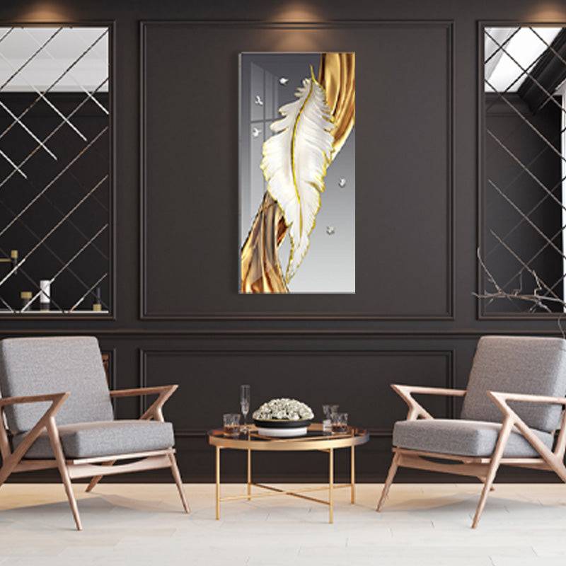 Ivory and Gold Celestial Symphony Canvas Art