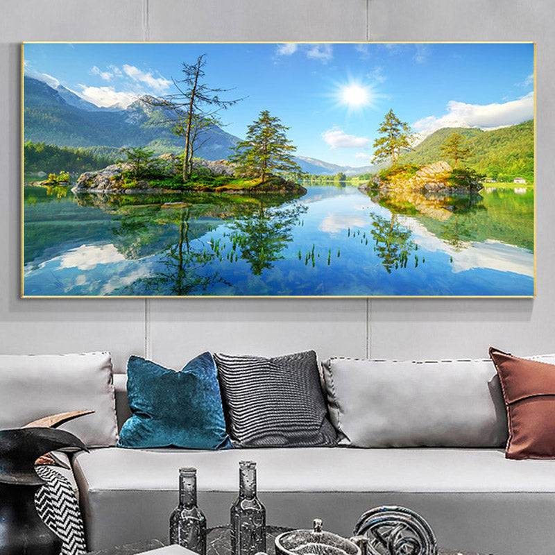 Mountain Serenity - Reflections of Azure Canvas Art