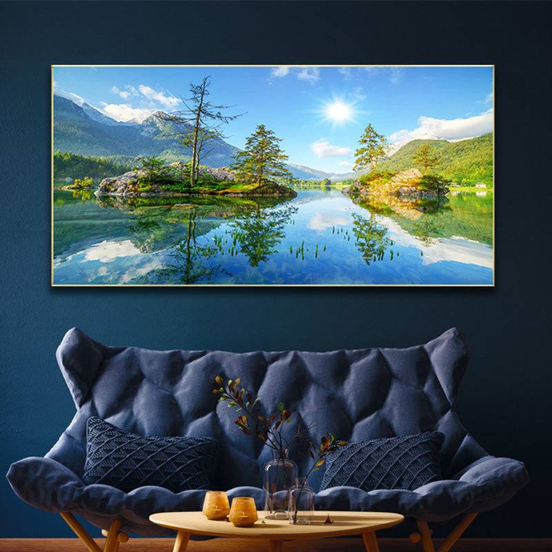 Mountain Serenity - Reflections of Azure Canvas Art