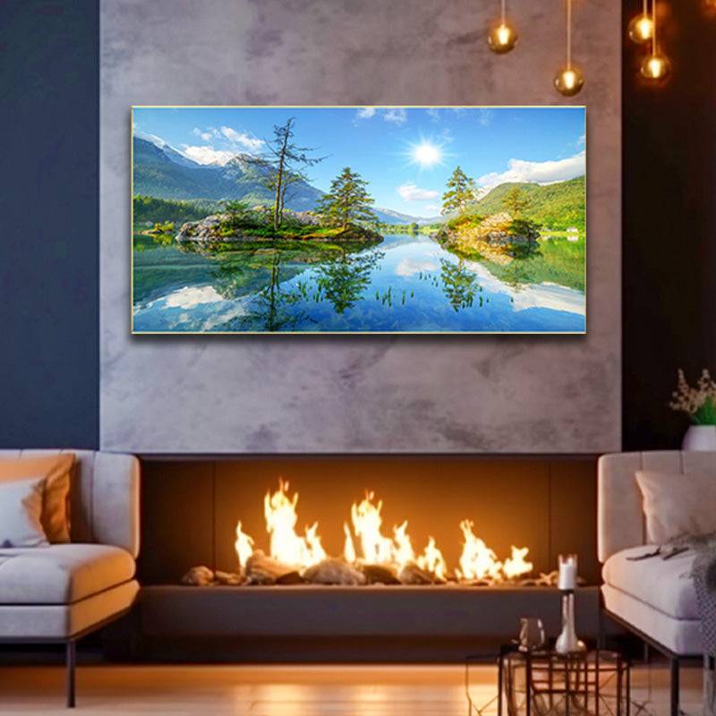 Mountain Serenity - Reflections of Azure Canvas Art