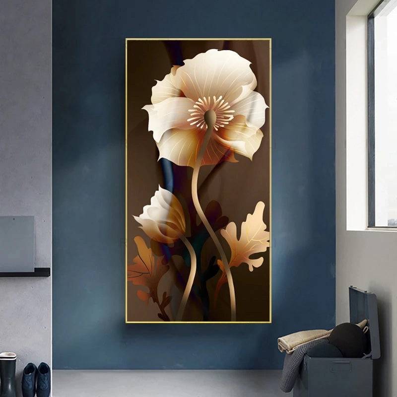 Muted Floral Elegance Canvas Art