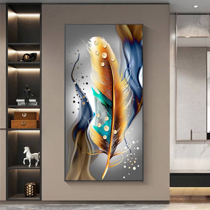 Oceanic Feathered Symphony Canvas Art